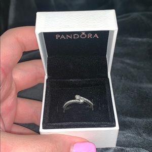 Pandora Two Sparkling Hearts Ring
